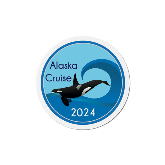 Alaska Orca 2024 Magnet: A Splash of Fun for your Cruise Door - Waterproof and Durable