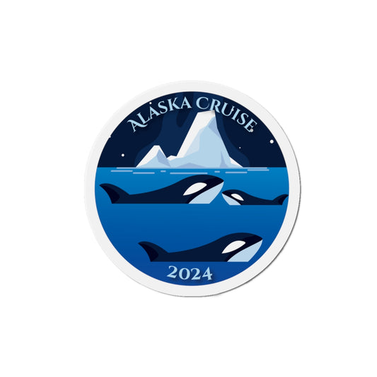 Dive Deep with the Orcas: Waterproof Alaska Cruise Magnet for Decorating