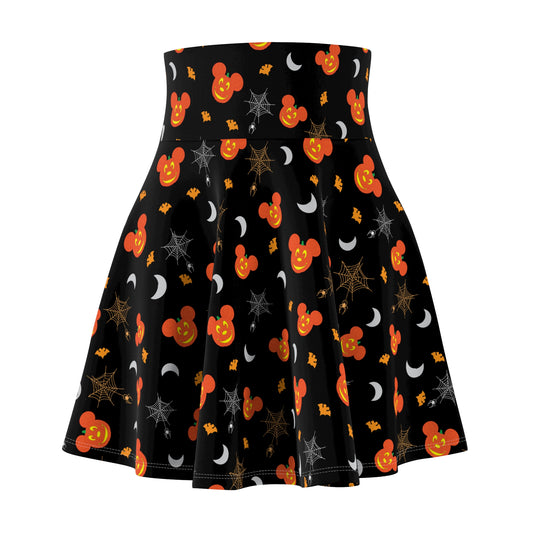 Copy of Mickey Mouse Pumpkin and Spiders Disney Halloween Women's Skater Skirt (AOP)