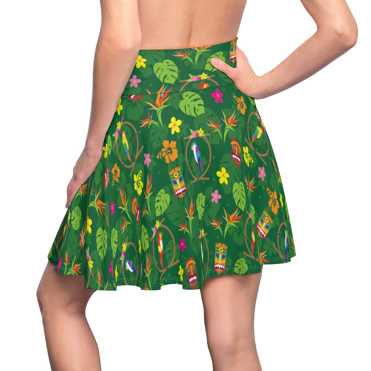 Enchanted Tiki Tropical Room Women's Skater Skirt (AOP)